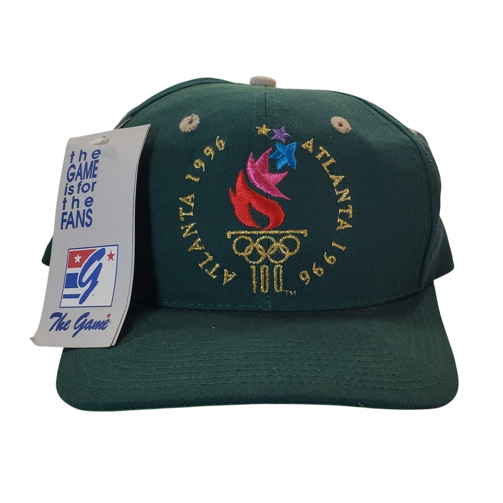 Vintage 1996 Atlanta Olympics Snapback Hat The Game Green NWT Made in USA